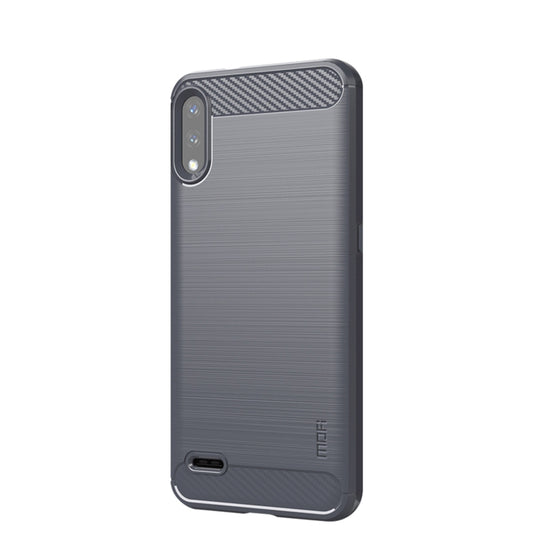 For LG K22 / K22 Plus MOFI Gentleness Brushed Carbon Fiber Soft TPU Case(Gray) by MOFI