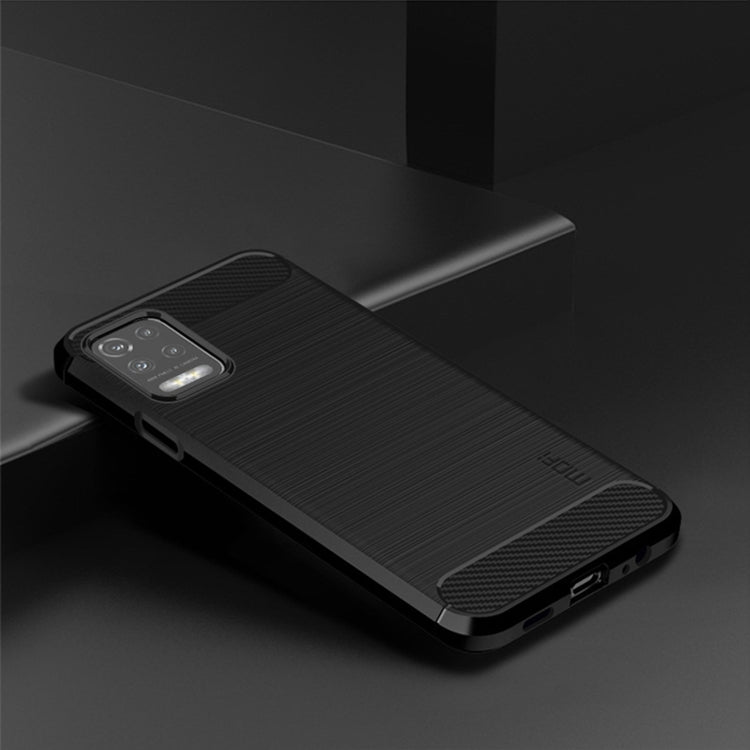 For LG K52 / K62 / K62+ / Q52 / Q62 MOFI Gentleness Brushed Carbon Fiber Soft TPU Case(Black) - LG Cases by MOFI | Online Shopping UK | buy2fix