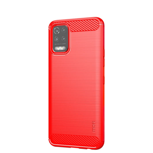 For LG K52 / K62 / K62+ / Q52 / Q62 MOFI Gentleness Brushed Carbon Fiber Soft TPU Case(Red) by MOFI