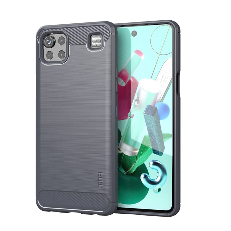 For LG K92 MOFI Gentleness Brushed Carbon Fiber Soft TPU Case(Gray) - LG Cases by MOFI | Online Shopping UK | buy2fix