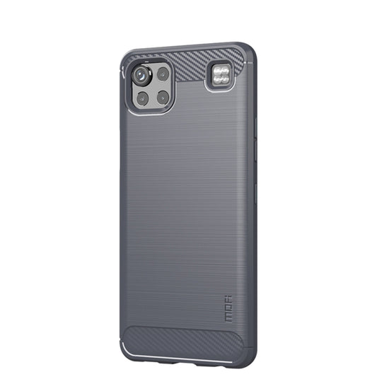 For LG K92 MOFI Gentleness Brushed Carbon Fiber Soft TPU Case(Gray) by MOFI