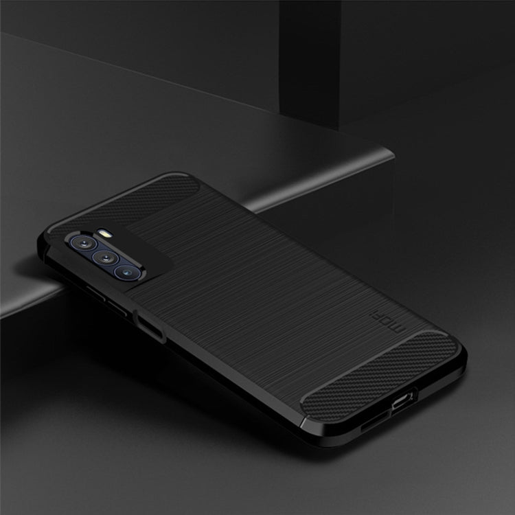 For Motorola Moto G200 5G / Edge S30 MOFI Gentleness Brushed Carbon Fiber Soft TPU Case(Black) - Motorola Cases by MOFI | Online Shopping UK | buy2fix