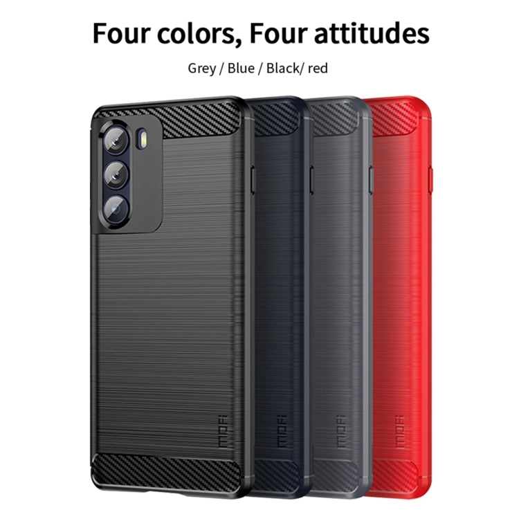 For Motorola Moto G200 5G / Edge S30 MOFI Gentleness Brushed Carbon Fiber Soft TPU Case(Black) - Motorola Cases by MOFI | Online Shopping UK | buy2fix