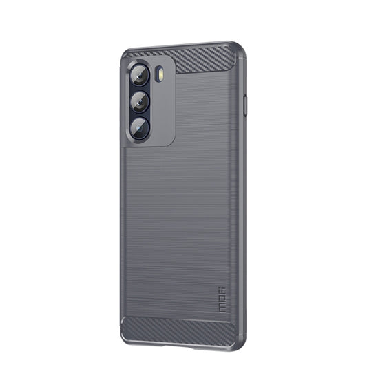 For Motorola Moto G200 5G / Edge S30 MOFI Gentleness Brushed Carbon Fiber Soft TPU Case(Gray) by MOFI
