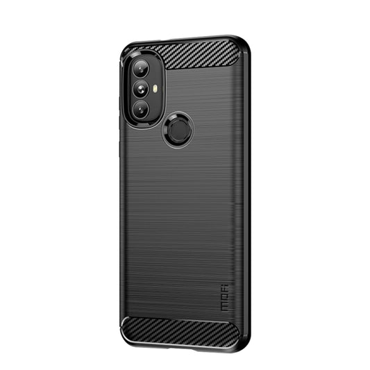 For Motorola Moto G Power 2022 MOFI Gentleness Brushed Carbon Fiber Soft TPU Case(Black) by MOFI