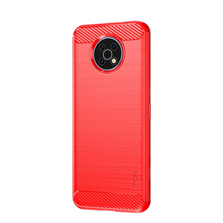 For Nokia G50 MOFI Gentleness Brushed Carbon Fiber Soft TPU Case(Red) - Nokia Cases by MOFI | Online Shopping UK | buy2fix