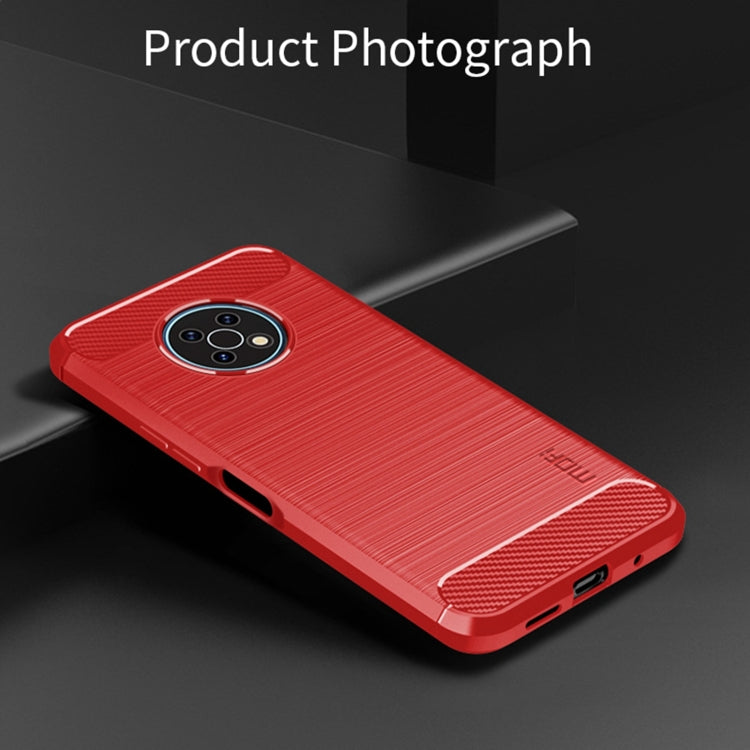 For Nokia G50 MOFI Gentleness Brushed Carbon Fiber Soft TPU Case(Red) - Nokia Cases by MOFI | Online Shopping UK | buy2fix