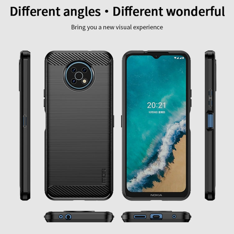 For Nokia G50 MOFI Gentleness Brushed Carbon Fiber Soft TPU Case(Red) - Nokia Cases by MOFI | Online Shopping UK | buy2fix