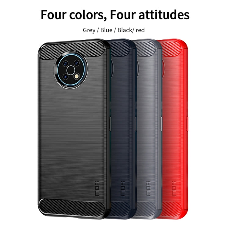 For Nokia G50 MOFI Gentleness Brushed Carbon Fiber Soft TPU Case(Red) - Nokia Cases by MOFI | Online Shopping UK | buy2fix