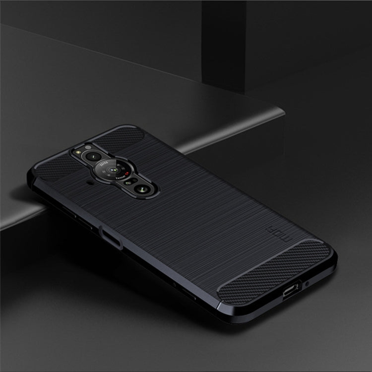 For Sony Xperia Pro-I MOFI Gentleness Brushed Carbon Fiber Soft TPU Case(Blue) - Sony Cases by MOFI | Online Shopping UK | buy2fix