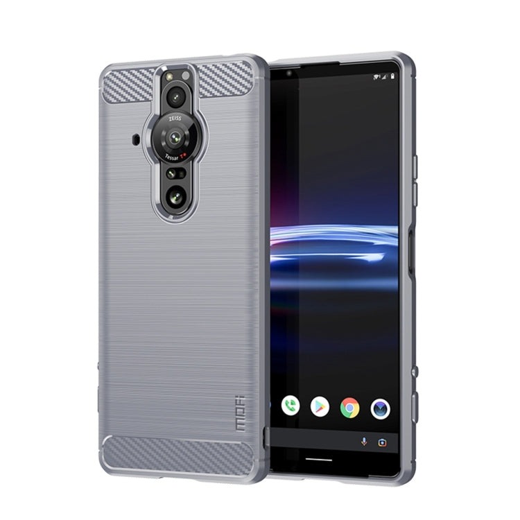 For Sony Xperia Pro-I MOFI Gentleness Brushed Carbon Fiber Soft TPU Case(Grey) - Sony Cases by MOFI | Online Shopping UK | buy2fix