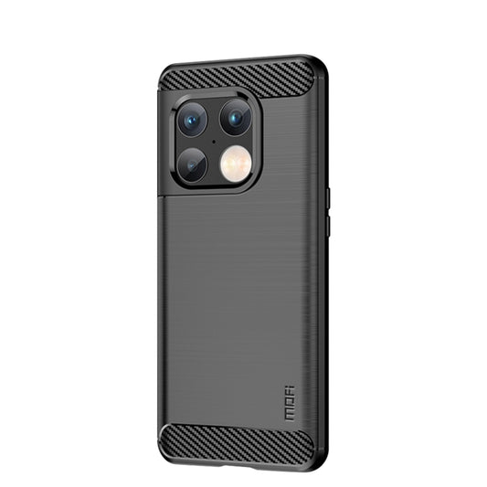 For OnePlus 10 Pro 5G MOFI Gentleness Brushed Carbon Fiber Soft TPU Case(Black) by MOFI