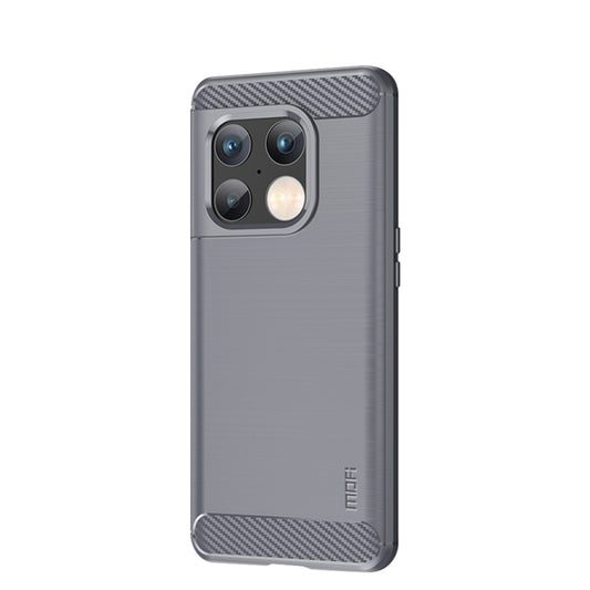 For OnePlus 10 Pro 5G MOFI Gentleness Brushed Carbon Fiber Soft TPU Case(Grey) by MOFI