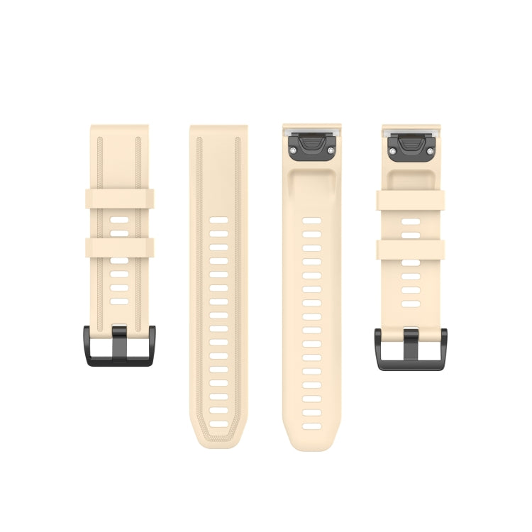 For Garmin Fenix 5S Pure Color Silicone Watch Band(Black) - Watch Bands by buy2fix | Online Shopping UK | buy2fix