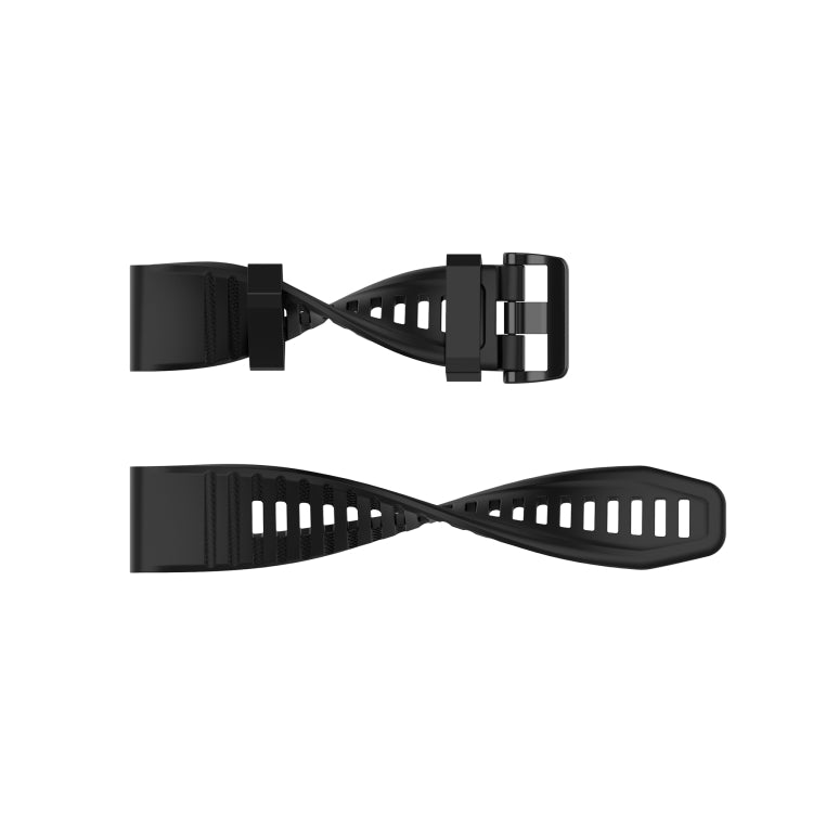 For Garmin Fenix 6 Pro GPS Silicone Watch Band(Black) - Watch Bands by buy2fix | Online Shopping UK | buy2fix