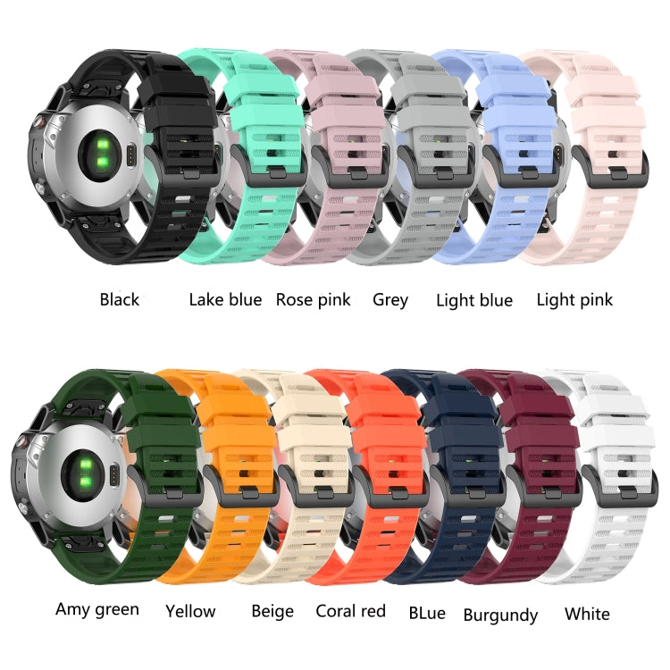 For Garmin Fenix 6 Pro GPS Silicone Watch Band(Black) - Watch Bands by buy2fix | Online Shopping UK | buy2fix