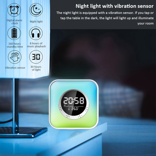 P10 LED Atmosphere Light Bluetooth Speaker with Alarm Thermometer Function by buy2fix
