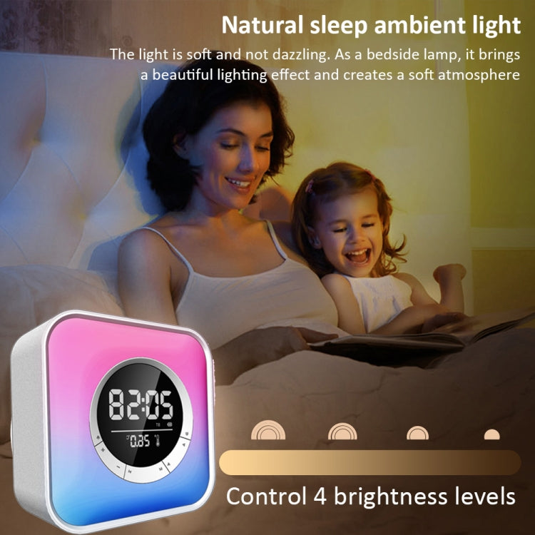 P10 LED Atmosphere Light Bluetooth Speaker with Alarm Thermometer Function - Desktop Speaker by buy2fix | Online Shopping UK | buy2fix