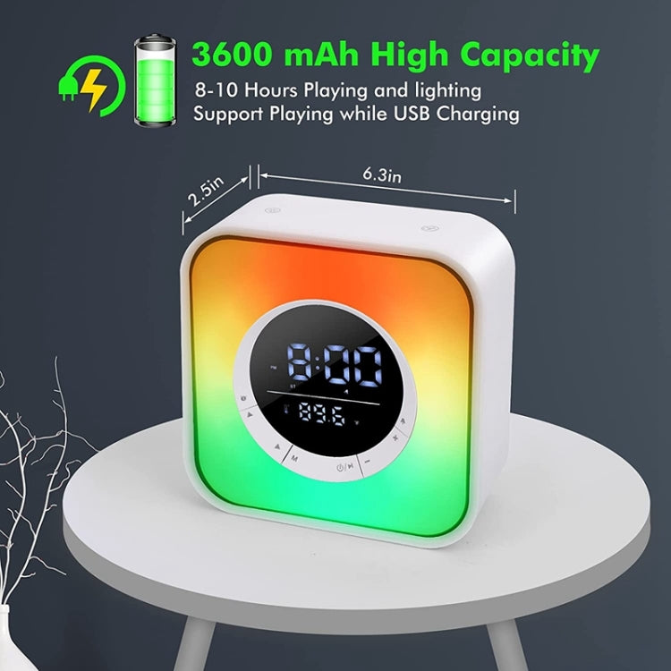P10 LED Atmosphere Light Bluetooth Speaker with Alarm Thermometer Function - Desktop Speaker by buy2fix | Online Shopping UK | buy2fix