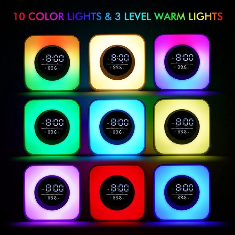 P10 LED Atmosphere Light Bluetooth Speaker with Alarm Thermometer Function - Desktop Speaker by buy2fix | Online Shopping UK | buy2fix