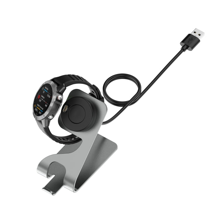 For Garmin Swim 2 Rotatable Magnetic Metal Charging Base(Silver) - Charger by buy2fix | Online Shopping UK | buy2fix