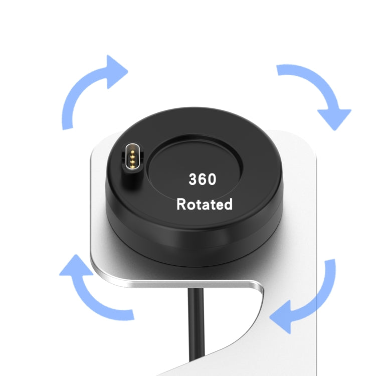 For Garmin Swim 2 Rotatable Magnetic Metal Charging Base(Silver) - Charger by buy2fix | Online Shopping UK | buy2fix