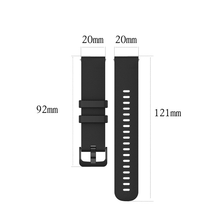 For Ticwatch GTH Checkered Silicone Watch Band(Yellow) - Watch Bands by buy2fix | Online Shopping UK | buy2fix
