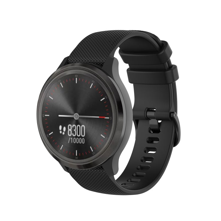 For Amazfit GTS Checkered Silicone Watch Band(Black) - Watch Bands by buy2fix | Online Shopping UK | buy2fix