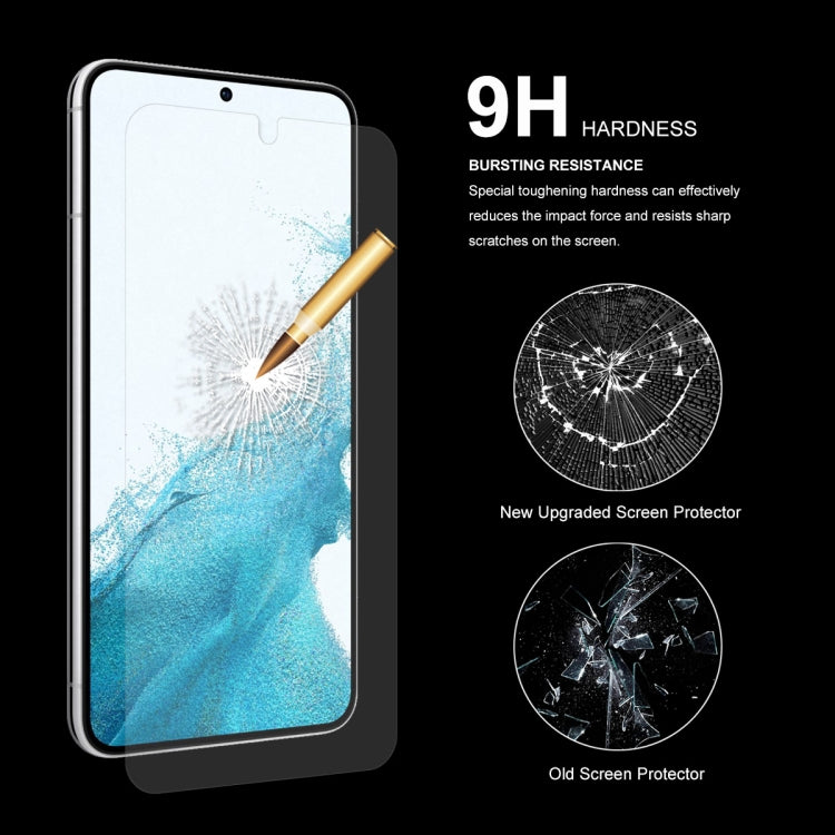 For Samsung Galaxy S22+ 5G 10pcs ENKAY 0.2mm Tempered Glass Film, Support Fingerprint Unlock - Galaxy Tempered Glass by ENKAY | Online Shopping UK | buy2fix