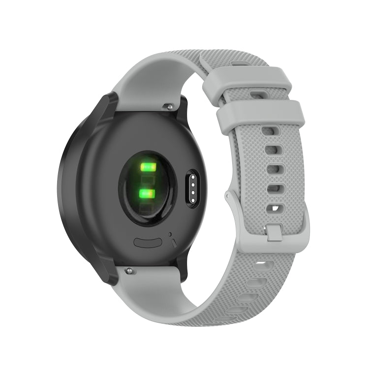 For Xiaomi Watch S1 22mm Checkered Silicone Watch Band(Grey) - Watch Bands by buy2fix | Online Shopping UK | buy2fix
