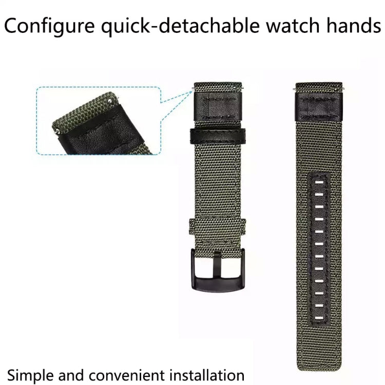 For Garmin Venu 2 Plus 20mm Canvas Wear-resistant Watch Band(Brown) - Watch Bands by buy2fix | Online Shopping UK | buy2fix