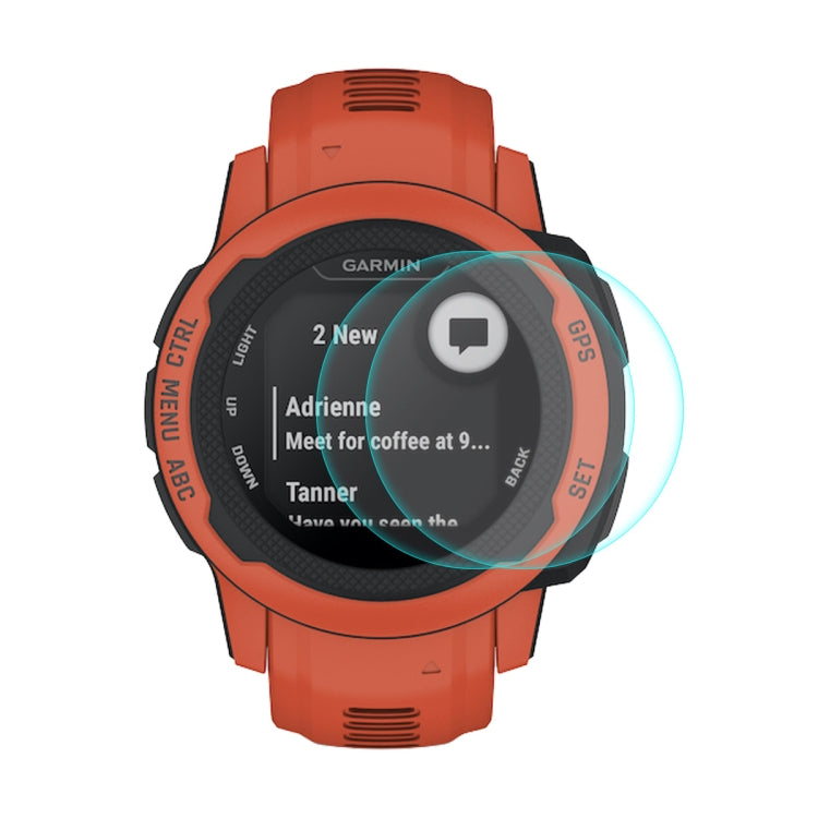 2 PCS ENKAY 0.2mm 9H Tempered Glass Screen Protector Watch Film For Garmin Instinct 2S - Screen Protector by ENKAY | Online Shopping UK | buy2fix