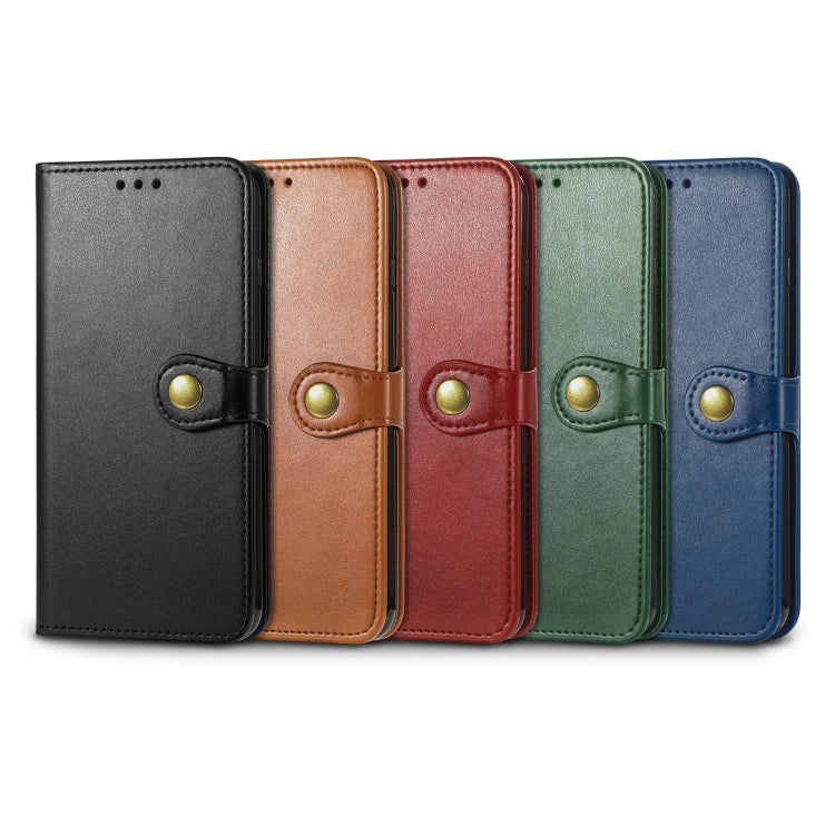 For TCL 10L Solid Color Leather Buckle Phone Case(Blue) - TCL by buy2fix | Online Shopping UK | buy2fix