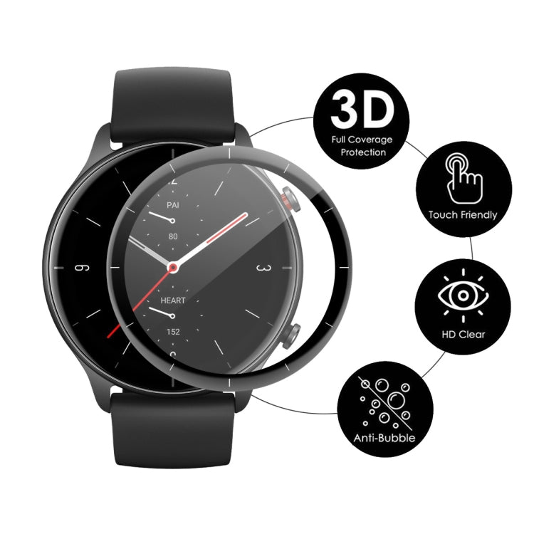 1 PC ENKAY 3D Full Coverage Soft PC Edge + PMMA HD Screen Protector Film For Amazfit GTR 3 - Screen Protector by ENKAY | Online Shopping UK | buy2fix