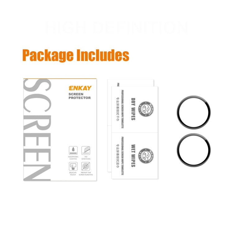 2 PCS ENKAY 3D Full Coverage Soft PC Edge + PMMA HD Screen Protector Film For Amazfit GTR 3 Pro - Screen Protector by ENKAY | Online Shopping UK | buy2fix