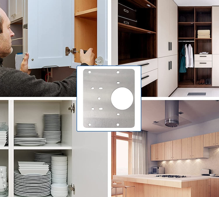 Hinge Repair Plate Cabinet Stainless Steel Hinge Repair Plate by buy2fix