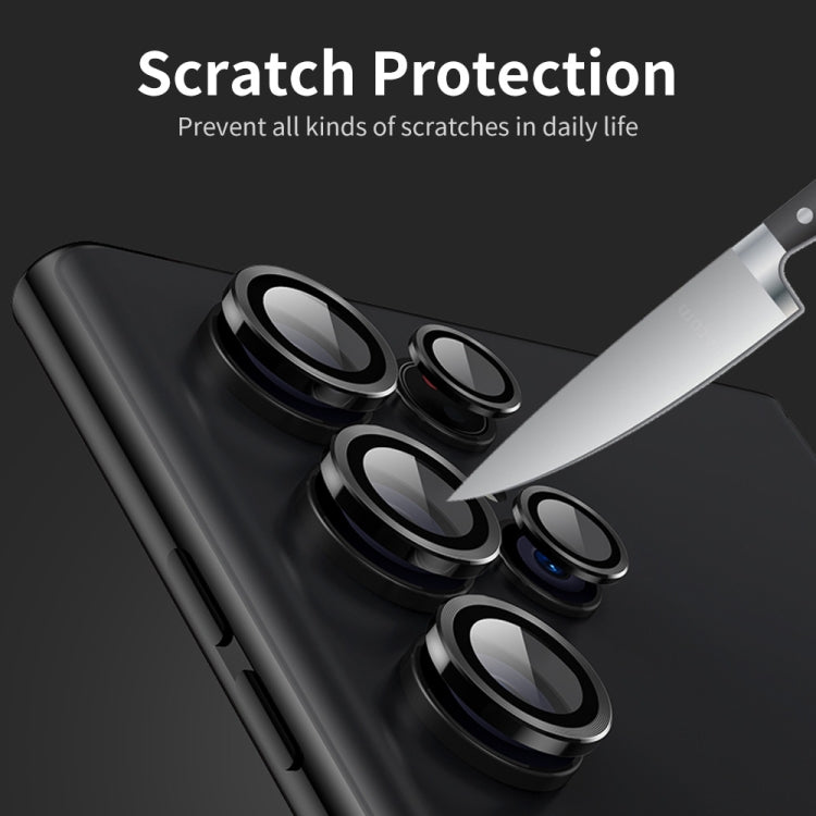 For Samsung Galaxy S22 Ultra 5G ENKAY Aluminium Alloy + Tempered Glass Camera Lens Cover (Green) - Galaxy Tempered Glass by ENKAY | Online Shopping UK | buy2fix