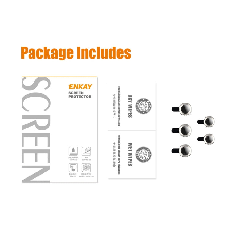 For Samsung Galaxy S22 Ultra 5G ENKAY Aluminium Alloy + Tempered Glass Camera Lens Cover(Black) by ENKAY