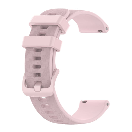 For Garmin Venu SQ 20mm Carbon Fiber Striped Silicone Watch Band(Pink) by buy2fix