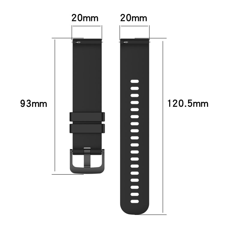 For Garmin Venu SQ 20mm Carbon Fiber Striped Silicone Watch Band(White) - Watch Bands by buy2fix | Online Shopping UK | buy2fix