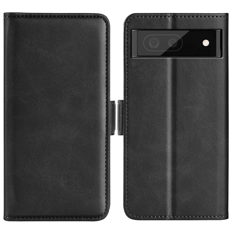 For Google Pixel 7 Pro Dual-side Magnetic Buckle Leather Phone Case(Black) - Google Cases by buy2fix | Online Shopping UK | buy2fix
