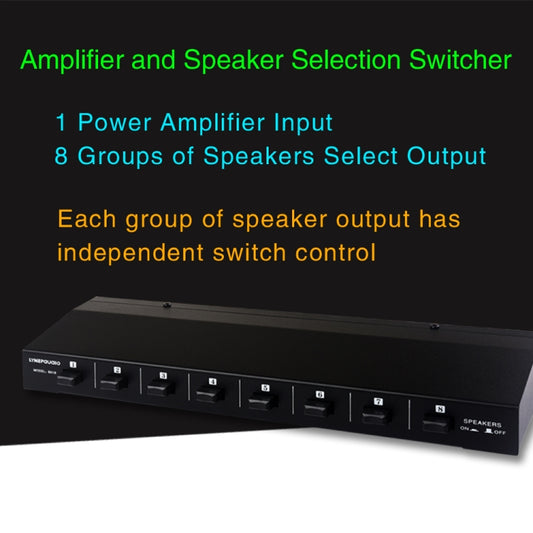 100W 1 In 8 Out Power Amplifier Box Distribute Switcher Loudspeaker by buy2fix