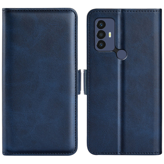For TCL 30 SE/305/306 Dual-side Magnetic Buckle Leather Phone Case(Dark Blue) - TCL by buy2fix | Online Shopping UK | buy2fix