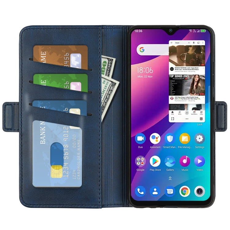 For TCL 30 SE/305/306 Dual-side Magnetic Buckle Leather Phone Case(Dark Blue) - TCL by buy2fix | Online Shopping UK | buy2fix