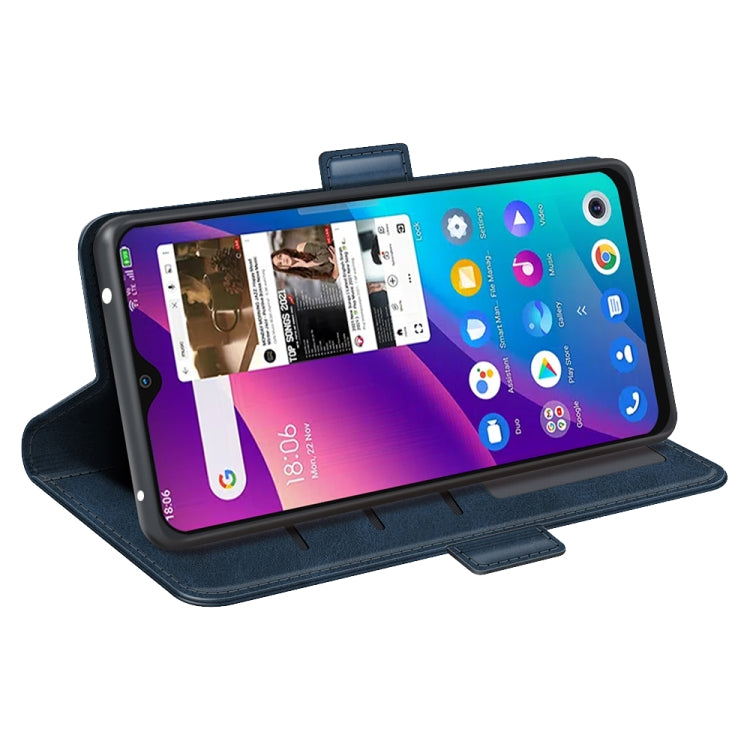For TCL 30 SE/305/306 Dual-side Magnetic Buckle Leather Phone Case(Dark Blue) - TCL by buy2fix | Online Shopping UK | buy2fix