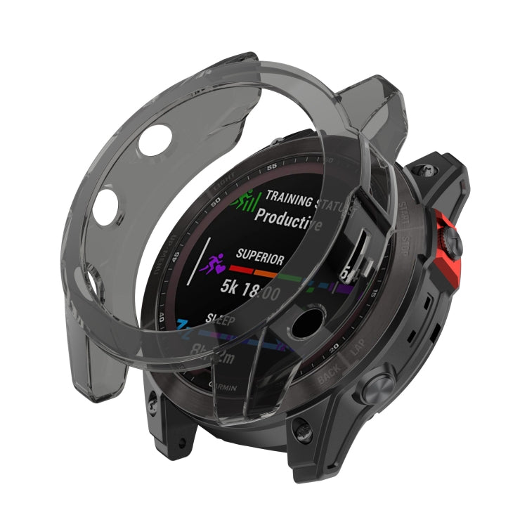 For Garmin Fenix 7X Shockproof TPU Soft Protective Case(Black) - Watch Cases by buy2fix | Online Shopping UK | buy2fix