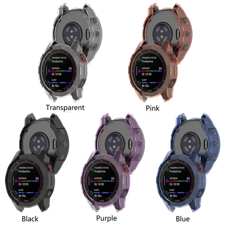 For Garmin Fenix 7X Shockproof TPU Soft Protective Case(Black) by buy2fix