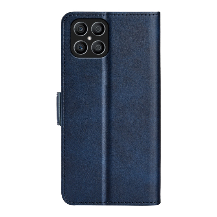 For Honor X8 Dual-side Magnetic Buckle Leather Phone Case(Dark Blue) - Honor Cases by buy2fix | Online Shopping UK | buy2fix