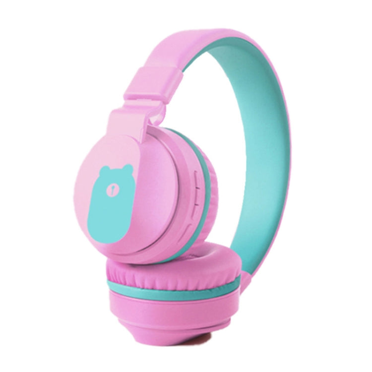 BOBo+ Adults & Kids Cute Bluetooth 5.0 Bass Noise Cancelling Headset with Mic(Pink) - Headset & Headphone by buy2fix | Online Shopping UK | buy2fix