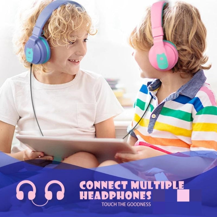 BOBo+ Adults & Kids Cute Bluetooth 5.0 Bass Noise Cancelling Headset with Mic(Pink) - Headset & Headphone by buy2fix | Online Shopping UK | buy2fix